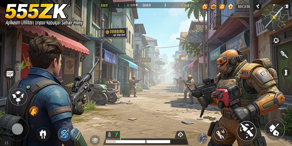 Tampilan antarmuka aplikasi 555ZK yang modern dan mudah digunakan.