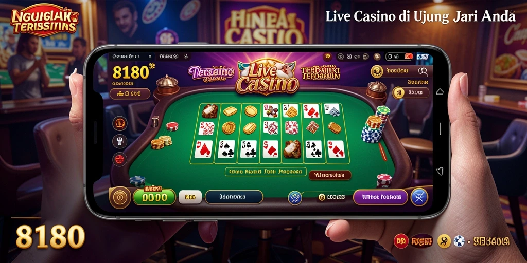 Gambar menawan dari gameplay Live Casino yang mendebarkan.