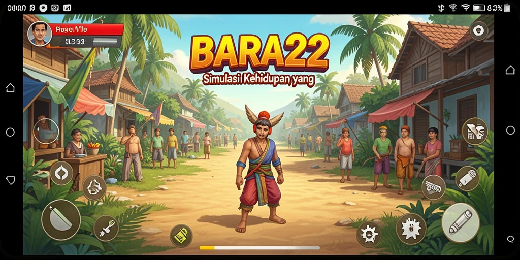 Screenshot utama BARA22 menampilkan gameplay yang menawan dan interaktif.
