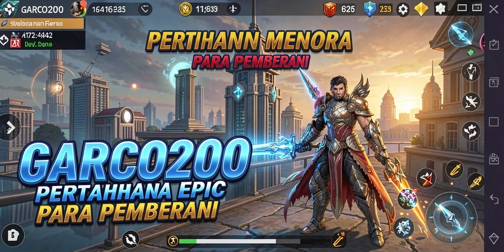 Tampilan seru dari gameplay Tower Defense GARCO200 yang menantang.