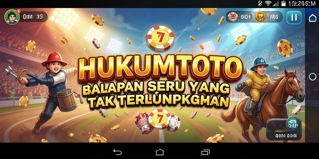 Tangkapan layar HUKUMTOTO menampilkan aksi balap yang mendebarkan.
