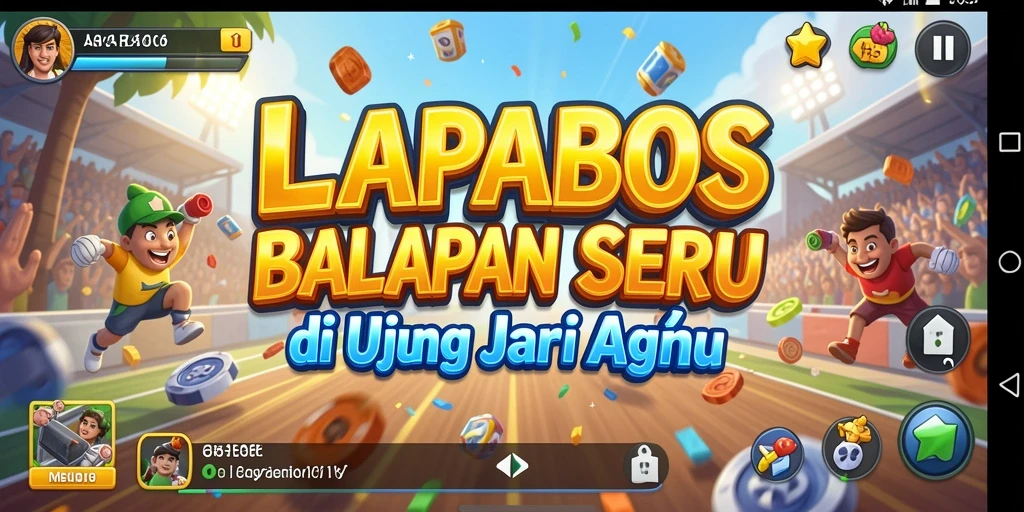 Tangkapan layar menunjukkan aksi balapan seru di LAPARBOS.