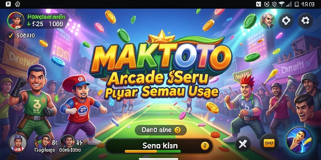 Tampilan gameplay seru dari game Arcade MAKTOTO yang mengasyikkan.