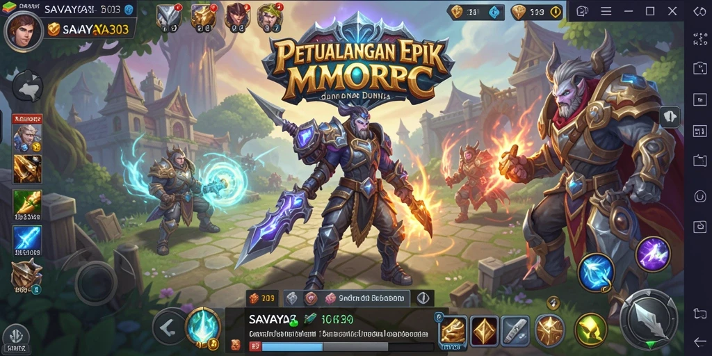 Tampilan seru dari gameplay SAVAYA303 dalam dunia MMORPG.
